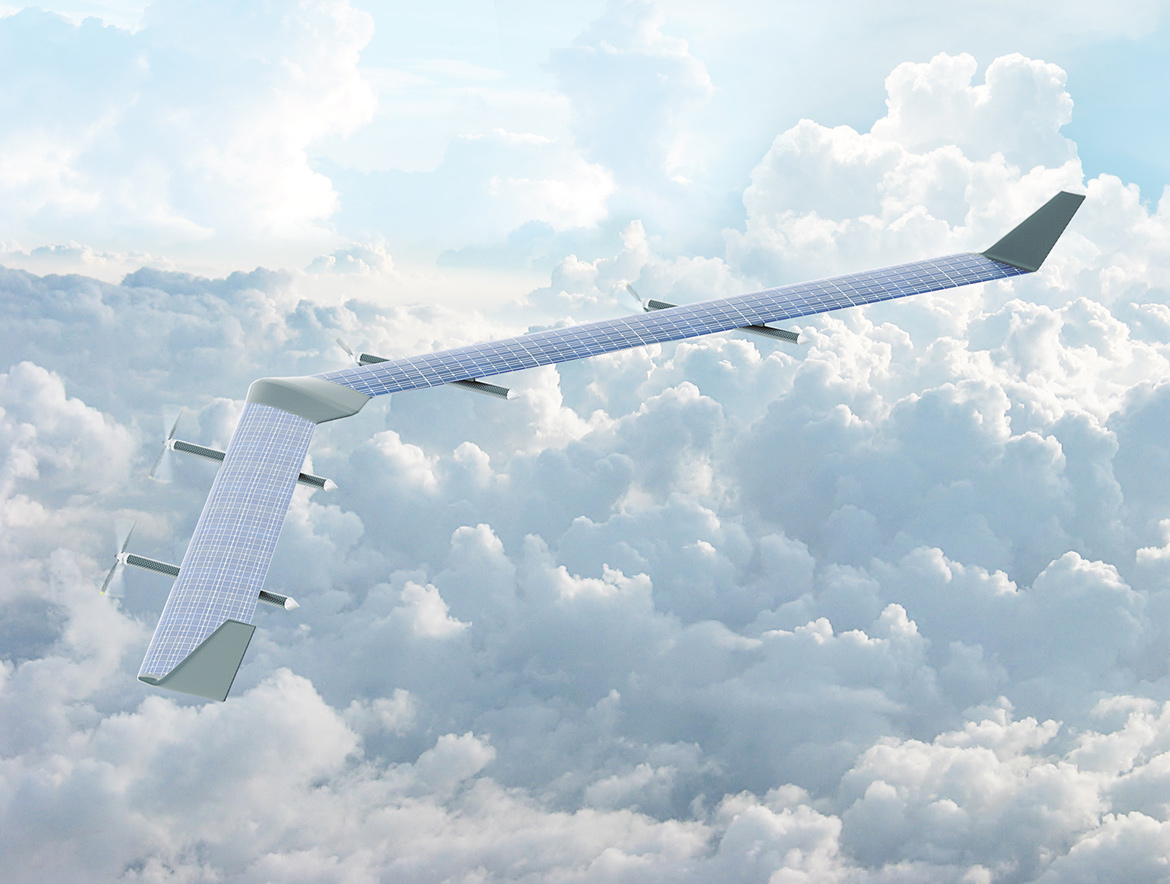 Aquila Drone Flying at Altitude